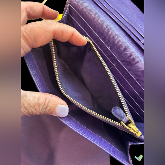 Prada Purple Long Wallet With COA - Picture 9 of 16